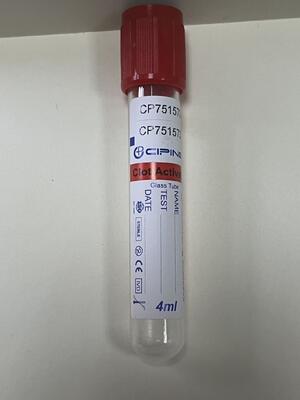 Clot Activator Blood Collection Tubes for Biochemistry, Serology & Immunology