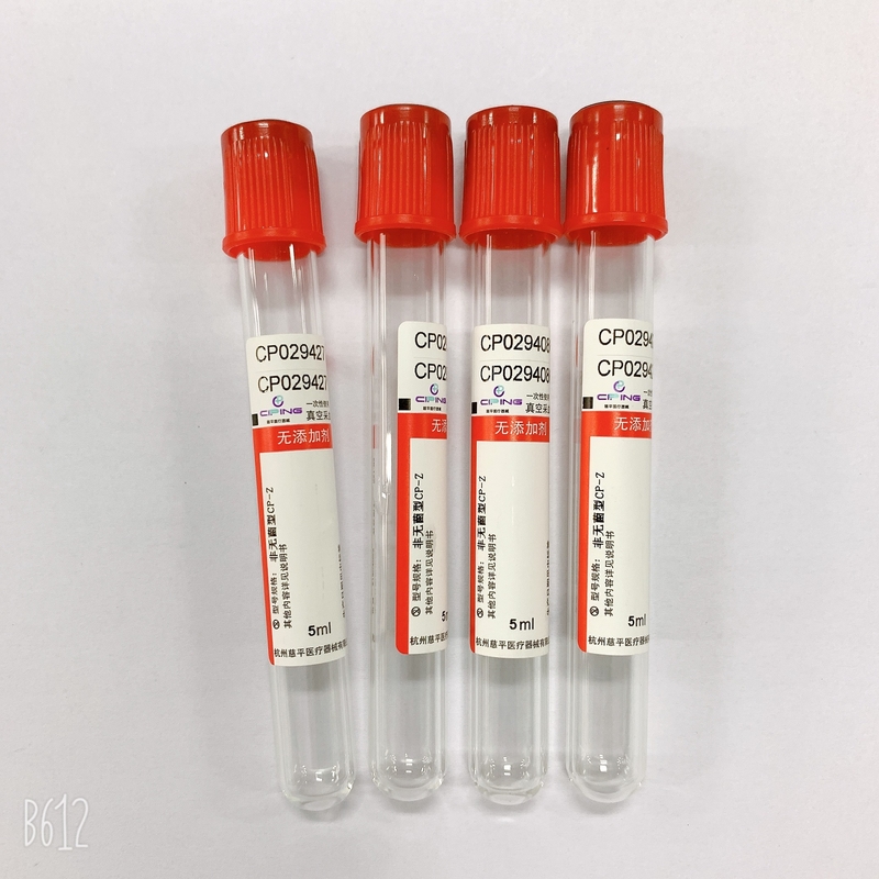 Plastic Glass Red Top Blood Tube Heparin Blood Collection Test Tubes With Clot Activator