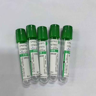 Зеленый цвет собрания крови вакуума трубки гепарина лития 5ml CP-NH (LH)