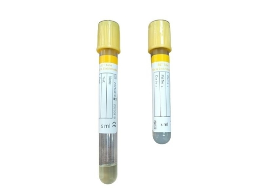 Желтая верхняя трубка активатора сгустка крови геля SST для собрания 10ml крови